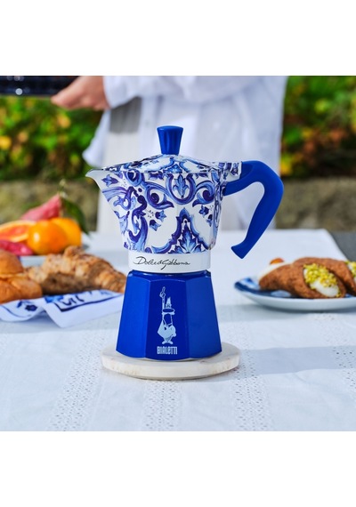 Bialetti Moka Express Dolce Gabbana Akdeniz Mavisi 6 Cup