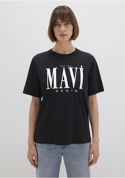Mavi - Mavi Logo Baskılı Siyah Tişört 1611990-900 Siyah Mavi - Mavi Logo Baskılı Siyah Tişört 1611990-900 Siyah