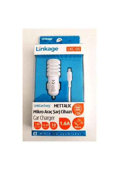 Oto Araç Şarj, 2.1a Micro, 12-24v, 2usb, 10 Watt, 1mtkablo Lkc-05