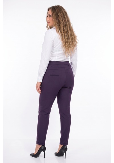 Baglan Kadın Düşük Bel Bilek Pantolon Bgl-st05667 Mor