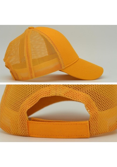 Unisex Ayarlanabilir Sarı Fileli Spor Basic Şapka Sarı