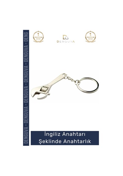 Anahtarlık Ayarlanabilir Metal Tasarım Hediye Karizmatik İngiliz Anahtarı Şeklinde Anahtarlık
