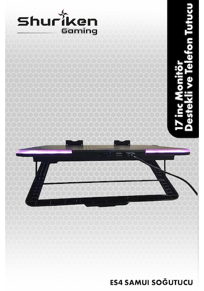 Shuriken Es4-samuı Laptop Soğutucu 5 Kademeli - 2 Fan - 1517" Shuriken Es4-samuı Laptop Soğutucu 5 Kademeli - 2 Fan - 1517"