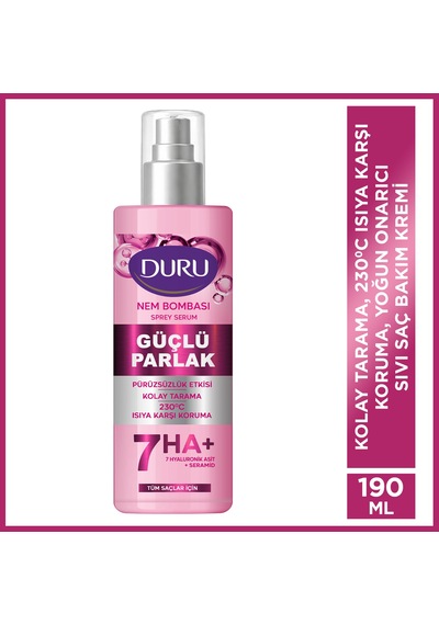Nem Bombası 7 Li Hyaluronik Asit Ve Seramidli Güçlü Parlak Saç Bakım Spreyi 190 Ml