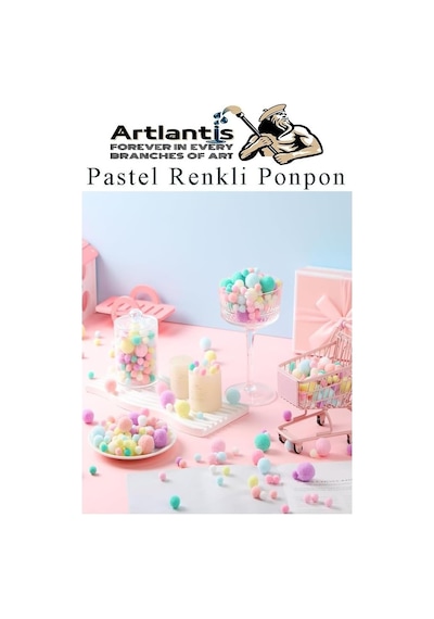 Pastel Renkli Pon Pon 10 20 30 Mm 170 Li 1 Paket Peluş Ponpon Tüylü Ponpon Okul Öncesi Kreş El İşi Hobi Elişi Genel