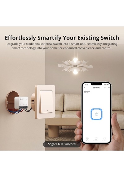 Sonoff Zigbee Mini Akıllı Anahtar, Işık Anahtarı, 2 Yollu Kontrol, Alexa, Google Home Ve Sonoff Hub İle Uyumlu, Zig Diğer Sonoff Zigbee Mini Akıllı Anahtar, Işık Anahtarı, 2 Yollu Kontrol, Alexa, Google Home Ve Sonoff Hub İle Uyumlu, Zig Diğer