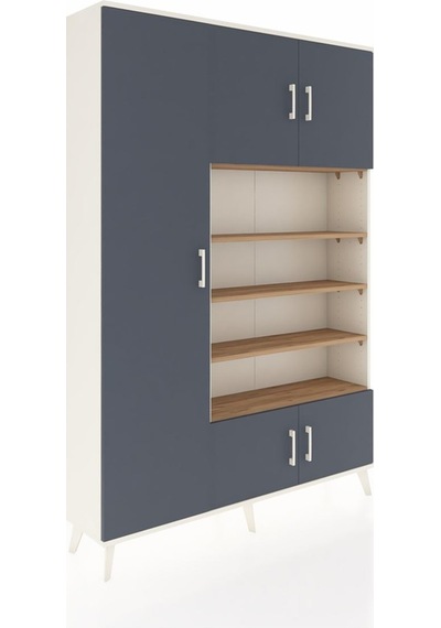 Arges Dolap 10 Raflı 5 Kapaklı 132x30x195 Aytaşı-antrasit/çam Aytaşı Arges Dolap 10 Raflı 5 Kapaklı 132x30x195 Aytaşı-antrasit/çam Aytaşı