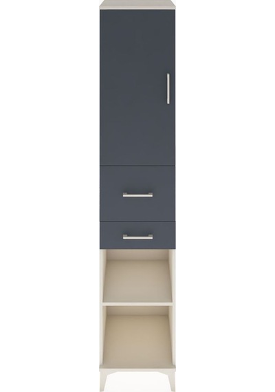 Hyperion Dolap 4 Raflı 2 Çekmeceli Tek Kapaklı 44x44x221 Aytaşı-antrasit Aytası