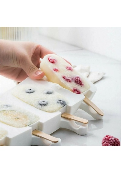 Magnum Dondurma Kalıbı - 4'lü Büyük Boy Pratik Magnum Silikon Dondurma Kalıbı Çubuksuz Silikon Bey Diğer