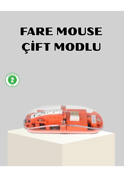 Bluetooth 5.0 &amp 2.4ghz Kablosuz Fare 3 Cihaz Bağlantılı Hız