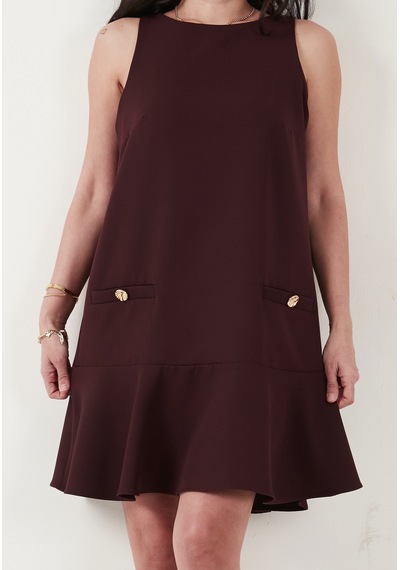 Lela Bayan Elbise 6525734 Bordo