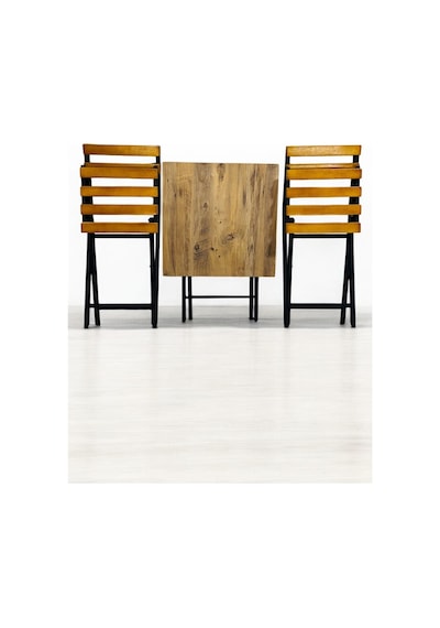 Balkon Bahçe Mutfak 3'lü Bistro Set Katlanır Masa Sandalye 60x60 Sarı Balkon Bahçe Mutfak 3'lü Bistro Set Katlanır Masa Sandalye 60x60 Sarı