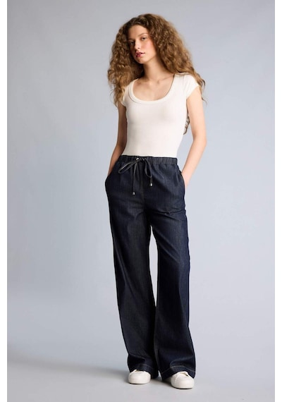 Defacto Wıde Leg Uzun Jean Pantolon H1639ax26smnm82 Mavi-nm82