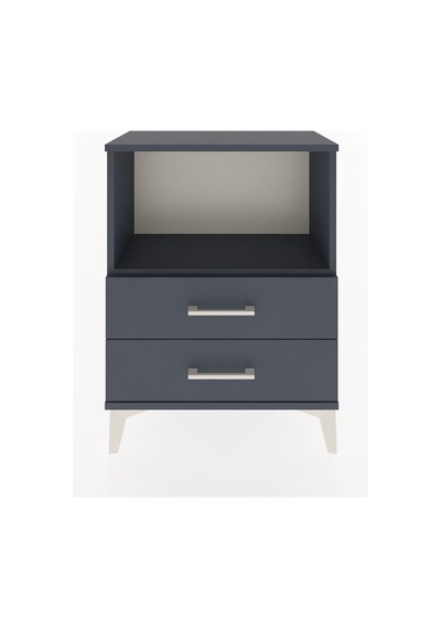 Arges Komodin 2 Çekmeceli 60x30x80 Antrasit-antrasit Antrasit