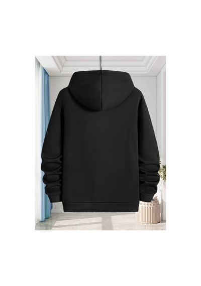 Medinenur Perfectly Baskılı Kapüşonlu Sweatshirt Siyah