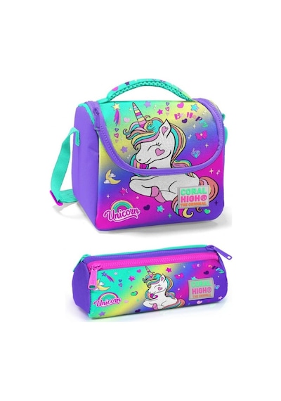 Coral High Mor Yeşil Tekboynuz Unicorn Kız Çocuk Beslenme Çantası