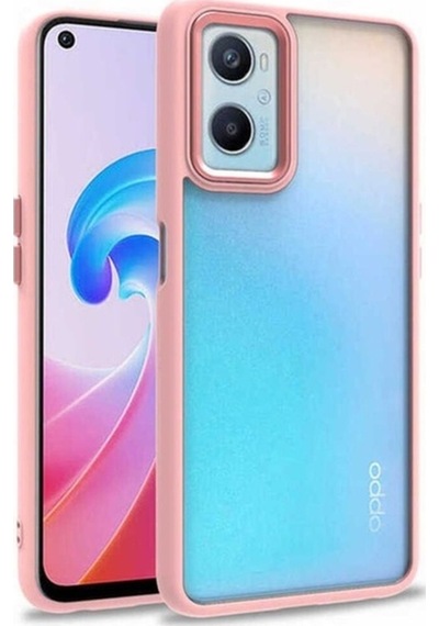 Oppo A96 4g Kılıf Zore Flora Kapak Rose Gold