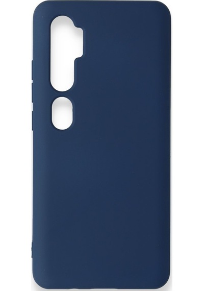 Xiaomi Mi Note 10 Pro İçi Kadife Kaplı Esnek Silikon Kapak Ryc/ Nano Lansman Lacivert