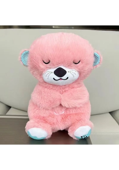 Uyku Arkadaşı Su Samuru Işıklı Hareketli Müzikli Bebek Oyuncakları Pembe Pembe