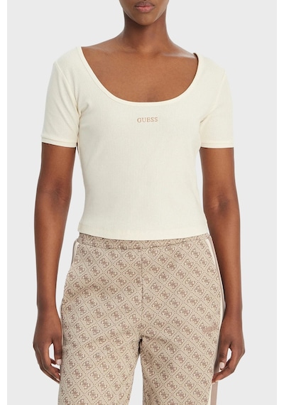 Guess Circe Aktif Modal Karışımlı Kadın T-shirt V6gp04k2969 Krem Guess Circe Aktif Modal Karışımlı Kadın T-shirt V6gp04k2969 Krem