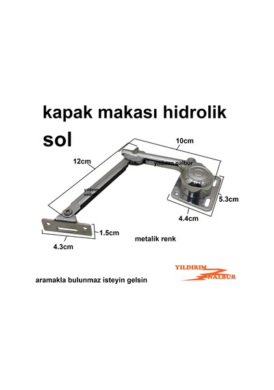 Sol Mobilya Kapak Hidrolik Piston Metalik Renk Kapak Makası Otoma