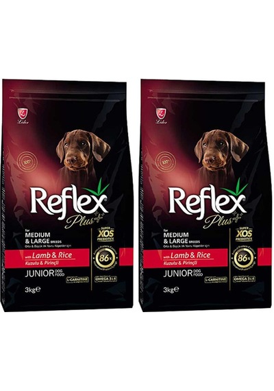 Reflex Plus Kuzulu Pirinçli Yavru Köpek Maması 2 x 3 KG