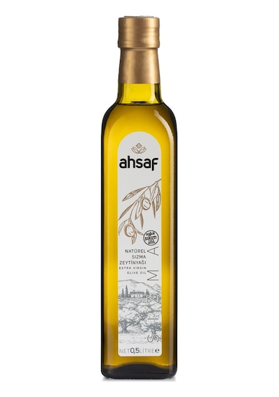 Ahsaf Soğuk Sıkım  Natürel Sızma  Zeytinyağı 500 ML