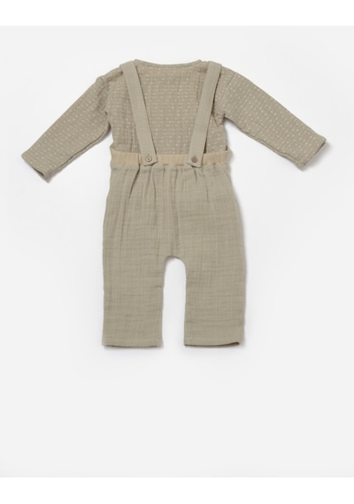 BabyCosy Organik Uzun Kollu Kazak & Salopet Seti Csym7046 001