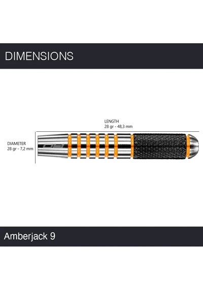 Red Dragon Amberjack 9 % 90 Tungsten Çelik Uçlu Dart Oku