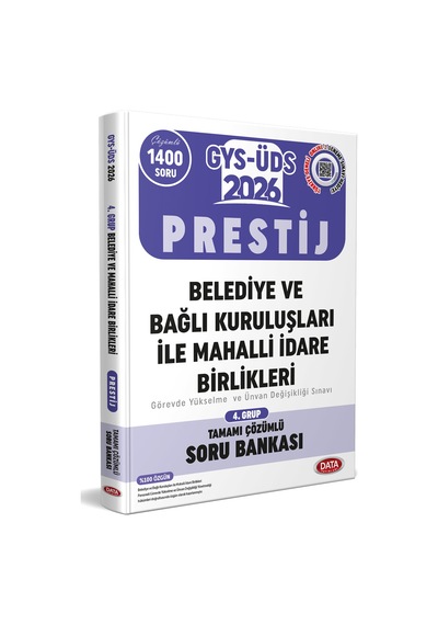 Data 2026 Gys Üds Prestij Belediye Ve Bağlı Kuruluşları İle Mahalli İdare Birlikleri Tamamı Çözümlü Soru Bankası Data Yayınları