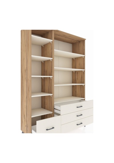 Hyperion Dolap 9 Raflı 4 Çekmeceli 132x44x195 Çam-aytaşı/aytaşı Aytası/aytası - Atlas Çam Hyperion Dolap 9 Raflı 4 Çekmeceli 132x44x195 Çam-aytaşı/aytaşı Aytası/aytası - Atlas Çam