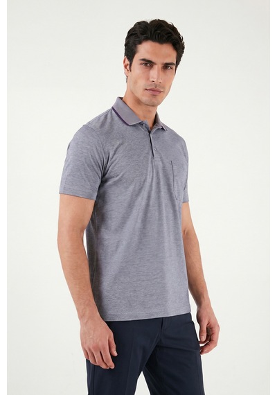 Buratti Pamuklu Regular Fit Göğüs Cepli Düğmeli Polo T Shirt Erkek Polo T Shirt 4565001 Koyu Lacivert