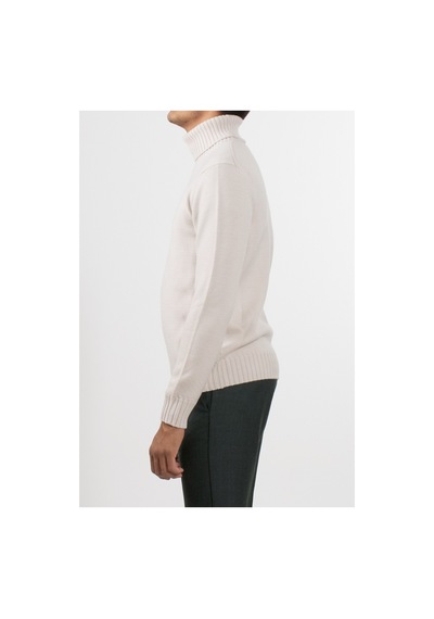 Alpha Studio Kırık Beyaz Erkek Balıkçı Slim Fit Kazak Au-7031g Turtle Neck