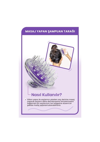 Morfose Saç Bakım Fırçası Saç Derisine Masaj Yapan Şampuan Tarağı Duş Fırçası