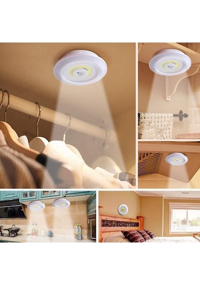 3lü Kumandalı Kabin Led Set Gece Lambası Mutfak Tezgah Altı Dolap İçi Kabin Altı Banyo Aydınlatması