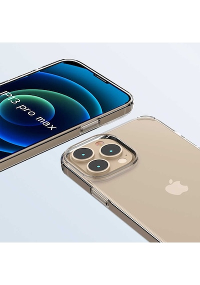 Apple Uyumlu iPhone 13 Pro Max Kılıf Şeffaf Lüx Ultra Koruma Silikon Renksiz