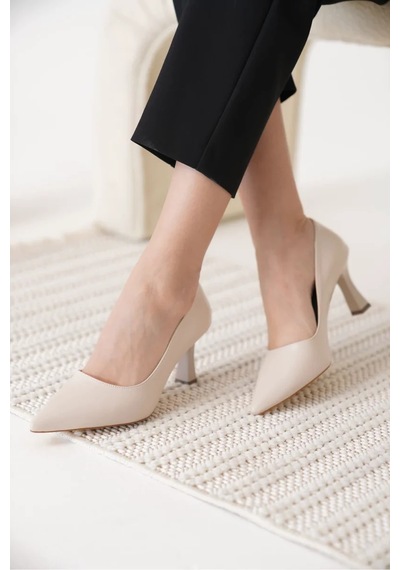 Trendella Kadın Bej Stiletto Tr12ms06d Siyah