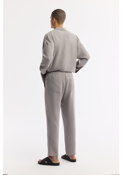 Avva Erkek Nardo Gri Beli Lastikli Bağcıklı Soft Touch Relaxed Fit Pantolon A51y3031