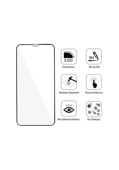 Hubrendy Tedarik Apple iPhone 14 Pro Max Uyumlu 9d Tam Kaplayan Parmak Izi Bırakmayan Ekran Koruyucu Film