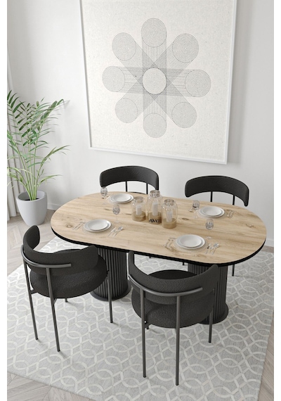 Avvio Miranda Ptt Silindir Ayak 80x140 Oval Yemek Masası Mutfak Masası Masa Sandalye Takımı Akçaağaç Avvio Miranda Ptt Silindir Ayak 80x140 Oval Yemek Masası Mutfak Masası Masa Sandalye Takımı Akçaağaç