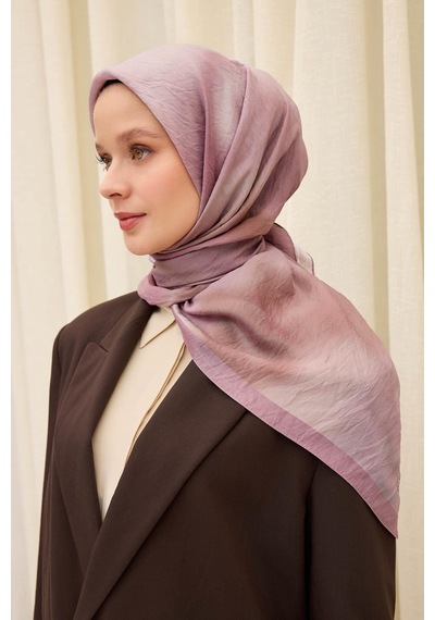 Silk Home Velora Eşarp Sis Desen Soluk Lila 90x90 Çok Renkli