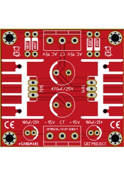 15V Simetrik Besleme Regülatör Devresi - Güç Kaynağı 7815-7915