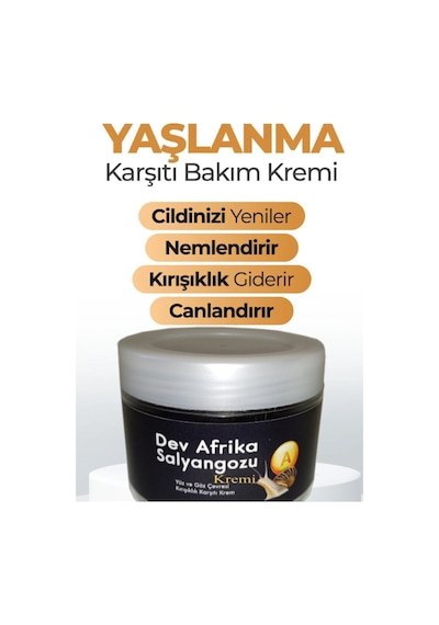 Süper Das Kırşıklıklara Karşıt Dev Arfrika Salyangozu Cilt Masaj Bakım Kremi 100 Ml 2 Adet