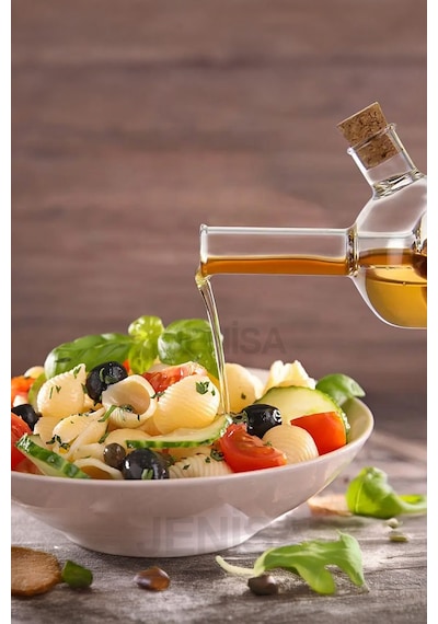 Üç Bölmeli Çift Hazneli Cam Yağdanlık & Sirkelik 260 Ml Zarif Tasarım