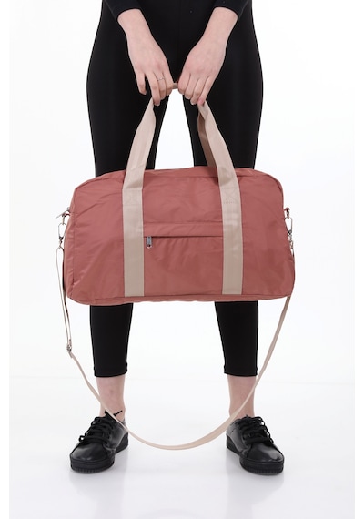 İcone Bag Kadın & Erkek Spor Çantası, Paraşüt Kumaş Önü Cepli Unisex Spor Fitness Gym Çantası Lila