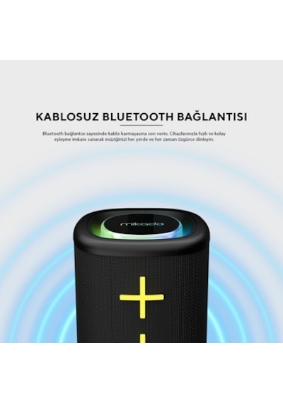 Mikado Md-26bt Nexus Siyah 6w 1200mah Usb-tf-tws-ıpx6 Bluetooth