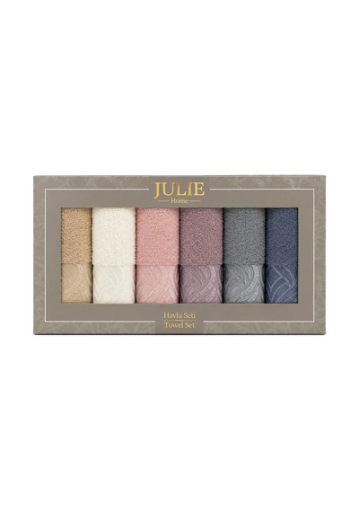 Julie Home 6'lı Havlu Seti Kutulu 30x50 Arden