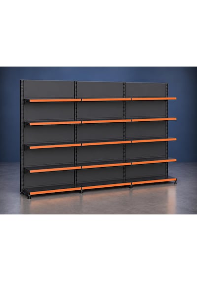 Market Rafı Ekonomik 3'lü Bazasız Duvar Ünitesi- 40a/30 4 - H:220 Cm 40x90 Cm-antrasit Gri Çok Renkli