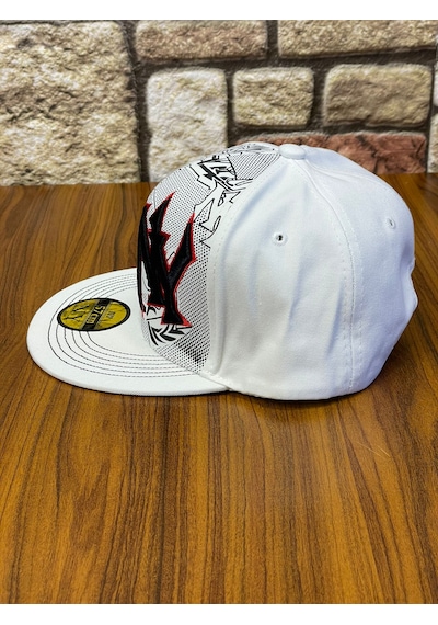 Hamze Ny Yankees Hip-hop Snapback Rapper Basket Beyzbol Şapka Cap Beyaz