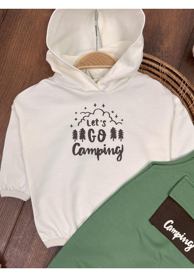 Bebicix Let's Go Sweatshirt Salopet Erkek 2'li Takım Yesil